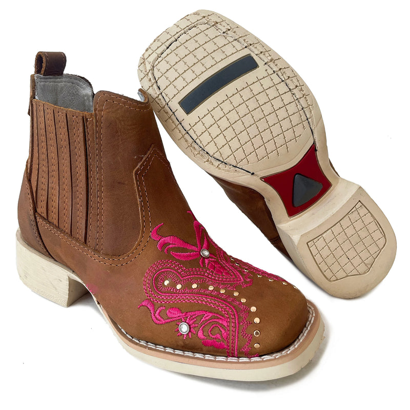 Botina Texana Feminina Country Girl Bico Quadrado