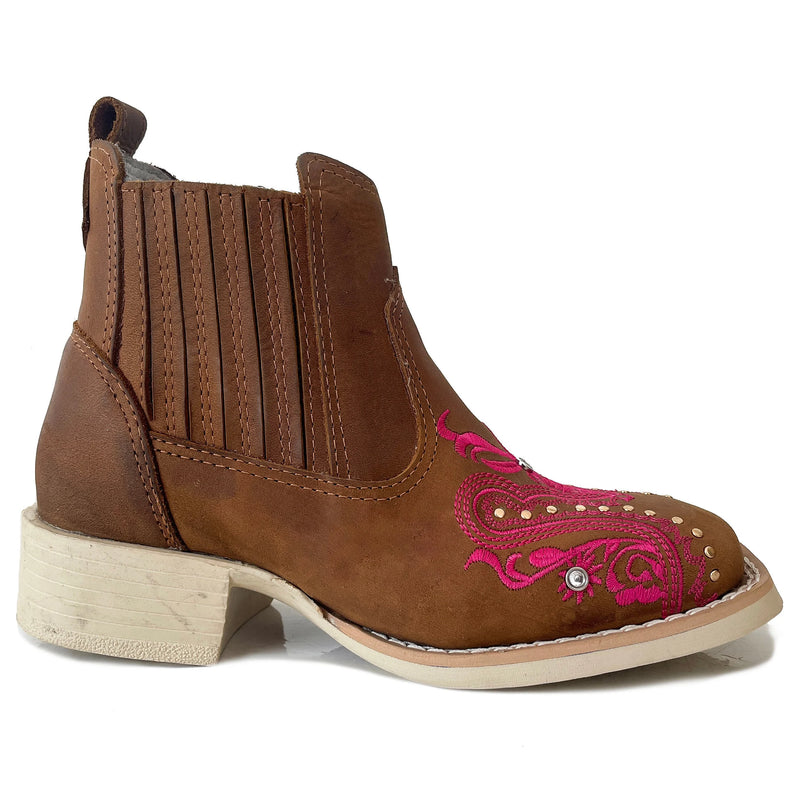 Botina Texana Feminina Country Girl Bico Quadrado