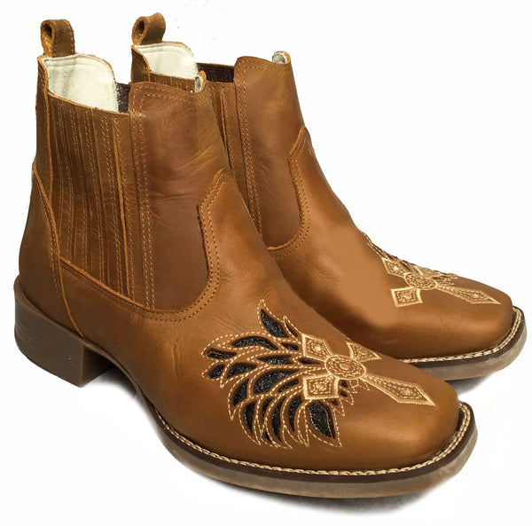 Botina Texana Feminina Country Girl Bico Quadrado