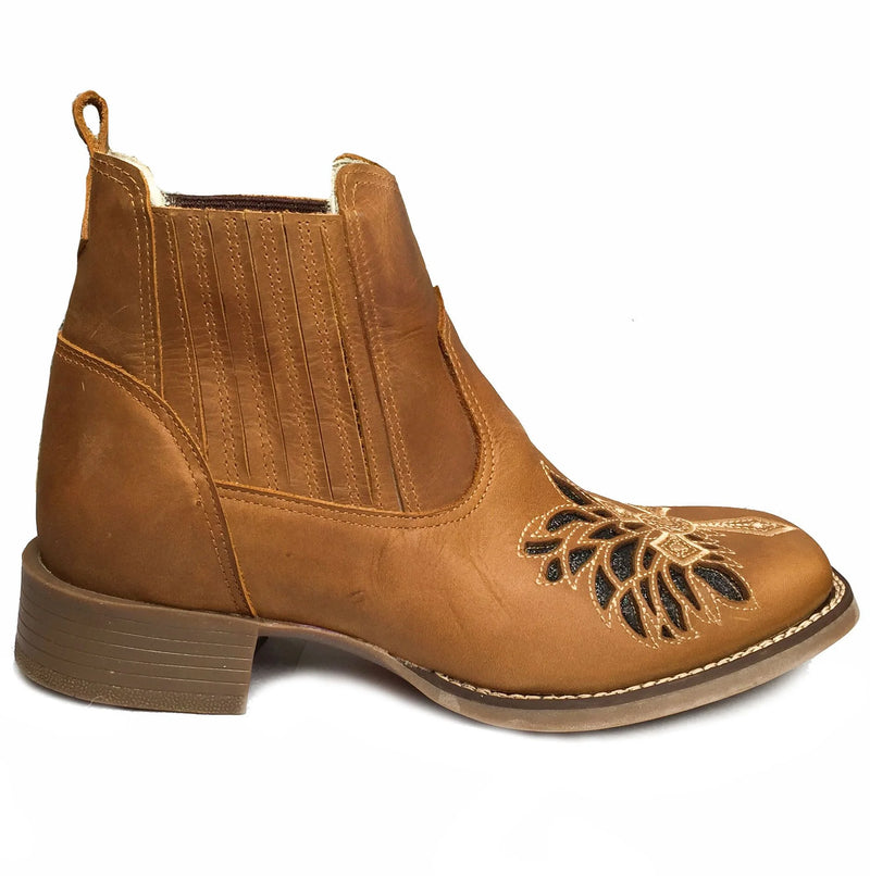 Botina Texana Feminina Country Girl Bico Quadrado